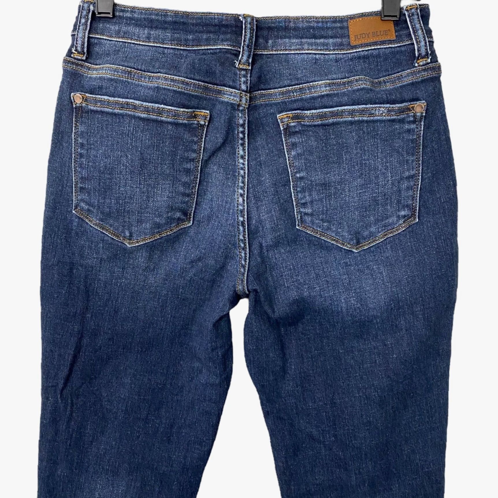 Vintage Judy Blue Mid-Rise Destroyed Slim Fit Jeans Women's Size 27 Distressed Raw-Hem Jeans Size 27" / US 4 / IT 40 - 6 Thumbnail