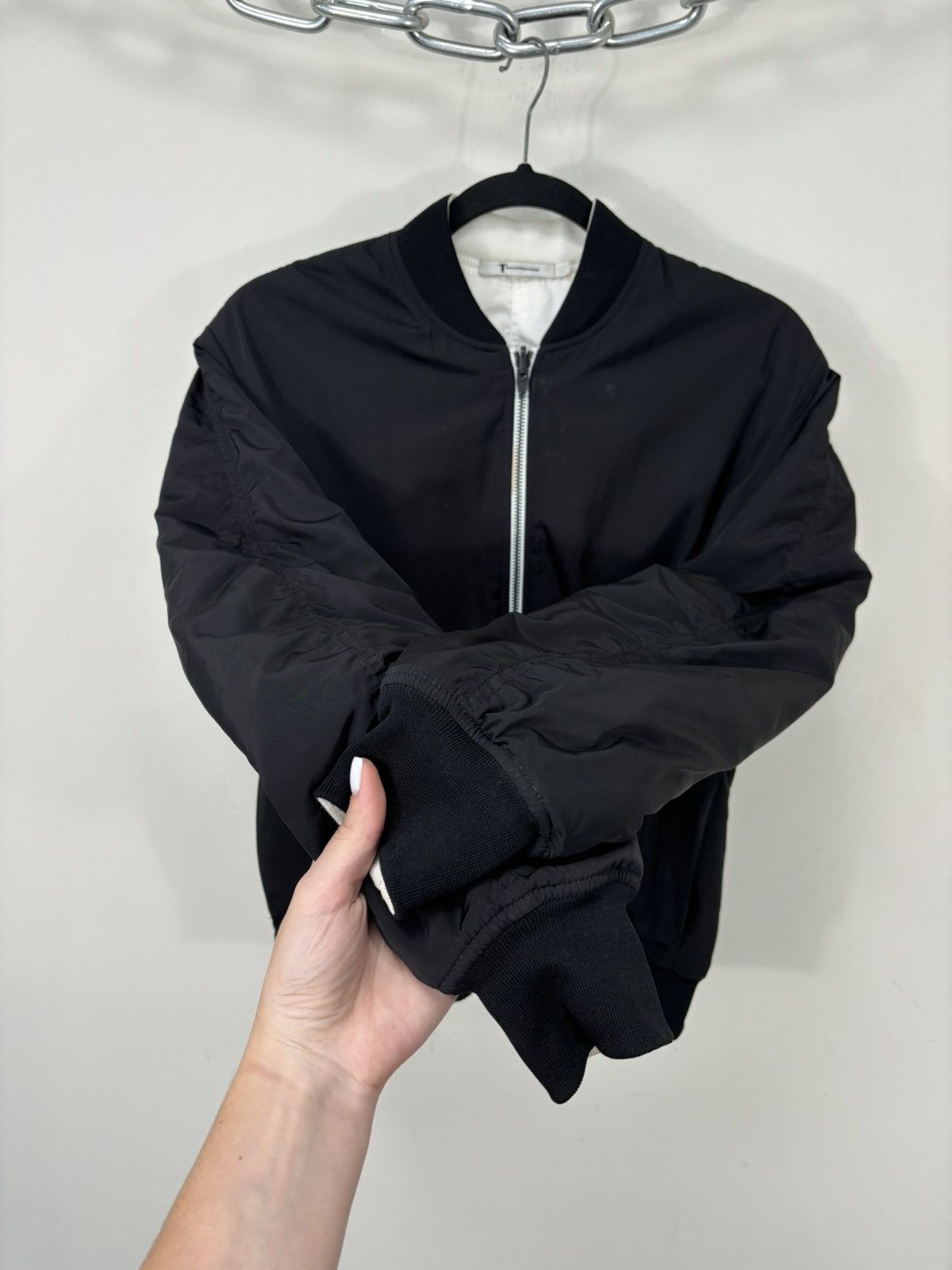 T by Alexander Wang T By Alexander Wang Black/White Luxury Hype Bomber Jacket Size S / US 4 / IT 40 - 10 Thumbnail