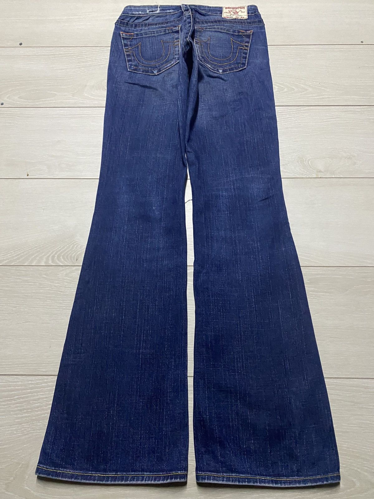 True Religion Woman True Religion Blue Wash Ripped Flare Jeans Size US 28 / EU 44 - 2 Thumbnail