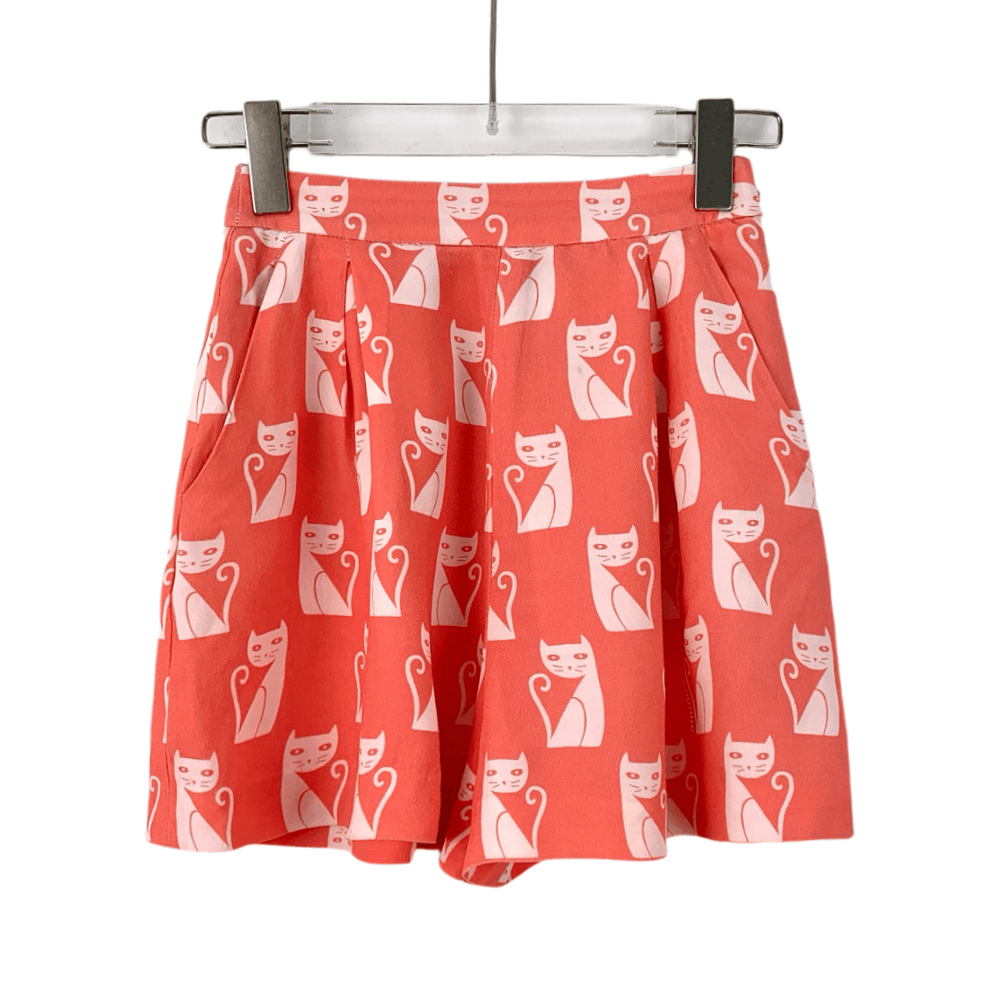 Miu Miu Miu Miu Orange Cat Print Casual Mini Skirt (Size XS) Size 25" / US 0 / IT 36 - 1 Thumbnail