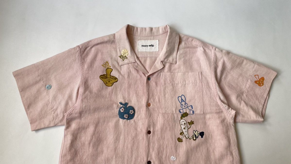 Story Mfg. ‘Greetings’ Embroidered Boxy Shirt Size US S / EU 44-46 / 1 - 2 Thumbnail