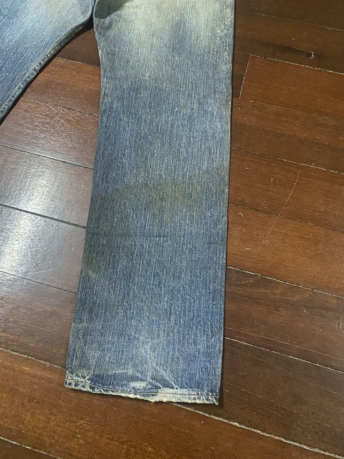 Edwin VINTAGE EDWIN 505z BAGGY SELVEDGE DENIM JEANS slubby faded Size US 37 - 14 Thumbnail