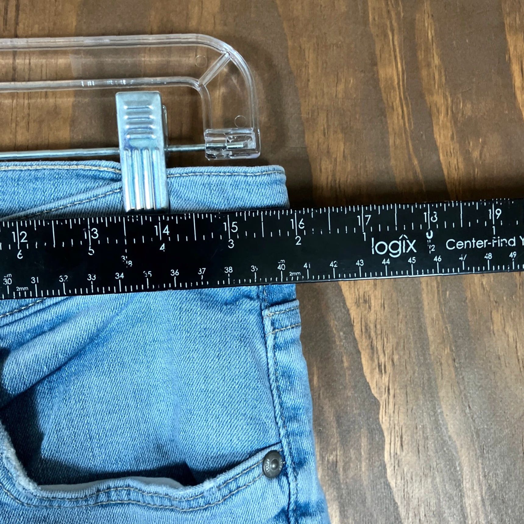 Loft LOFT Jeans Blue Denim High Waist Skinny Crop Pockets Raw Hems 28/6 Women’s Size 6 Regular Inseam 27 in Cotton Blend Stretch Button Zip Size 24" / US 00 / IT 34 - 7 Thumbnail