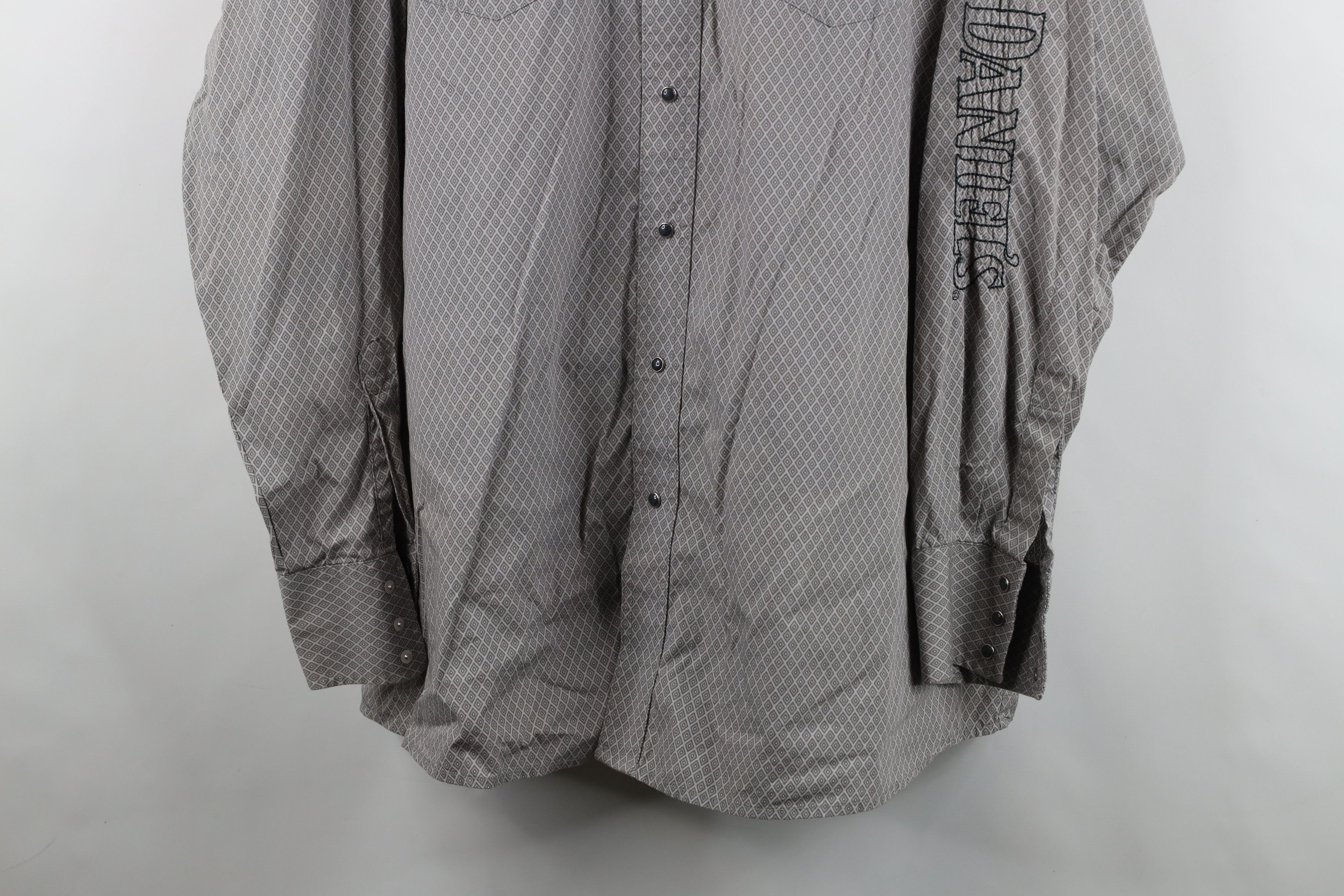 Vintage Jack Daniels x Wrangler Diamond Western Cowboy Button Shirt Size US XXL / EU 58 / 5 - 3 Thumbnail