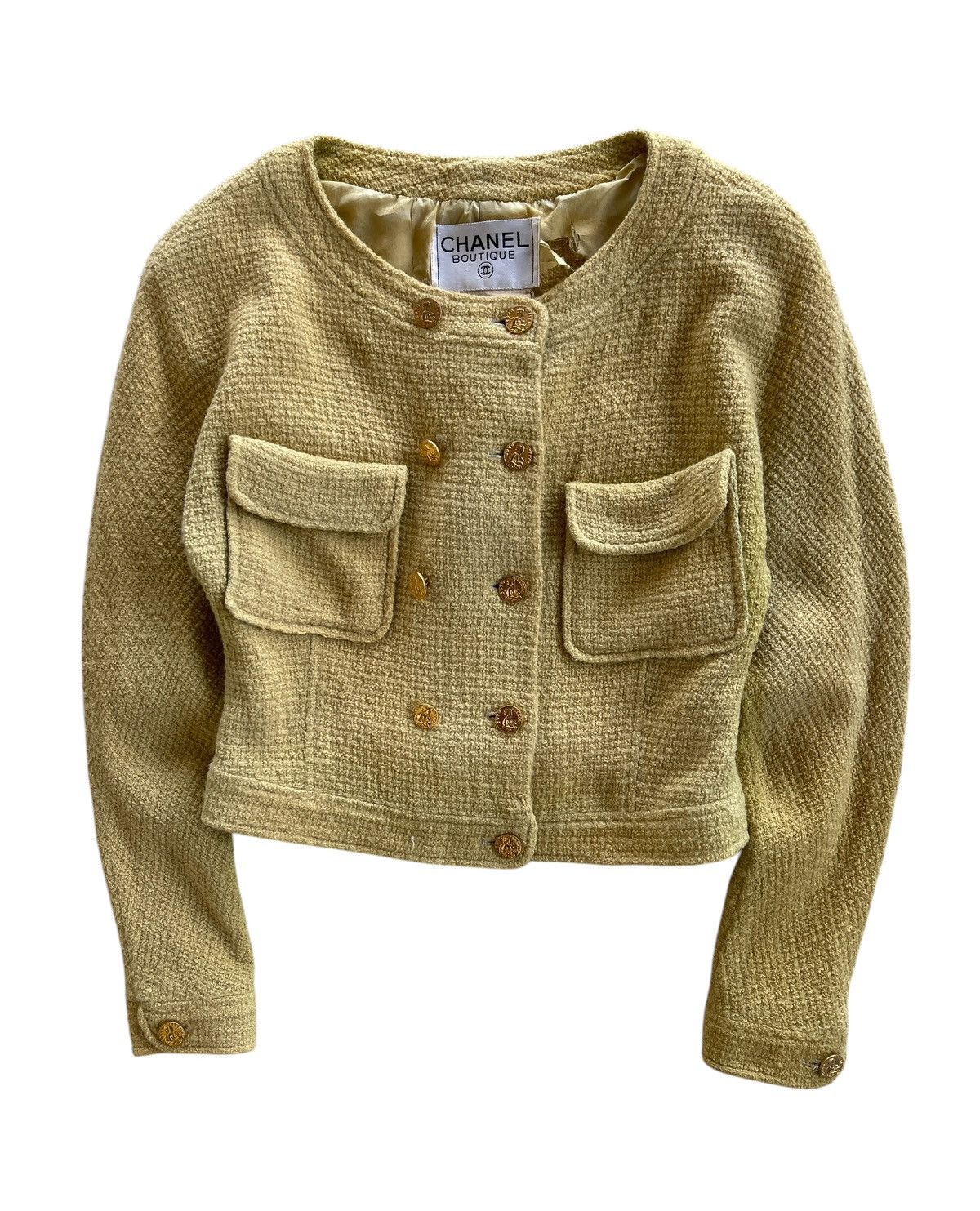 Chanel Vintage Chanel Tweed Cropped Jacket Size XS / US 0-2 / IT 36-38 - 1 Thumbnail