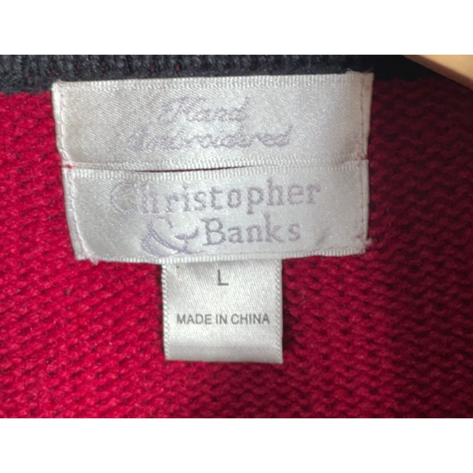 Vintage VINTAGE Hand Embroidered Scenic Nature Zip Cardigan Women's Large Black Red Moose 2002 Size L / US 10 / IT 46 - 3 Thumbnail