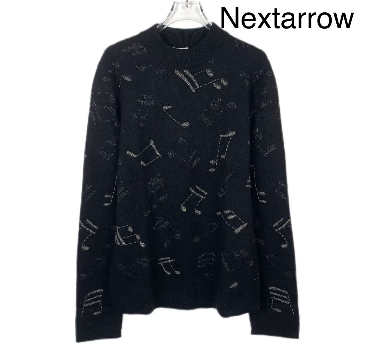 Saint Laurent Paris × Yves Saint Laurent Saint Laurent SLP black note pattern long sleeved sweatshirt Size US L / EU 52-54 / 3 - 1 Thumbnail