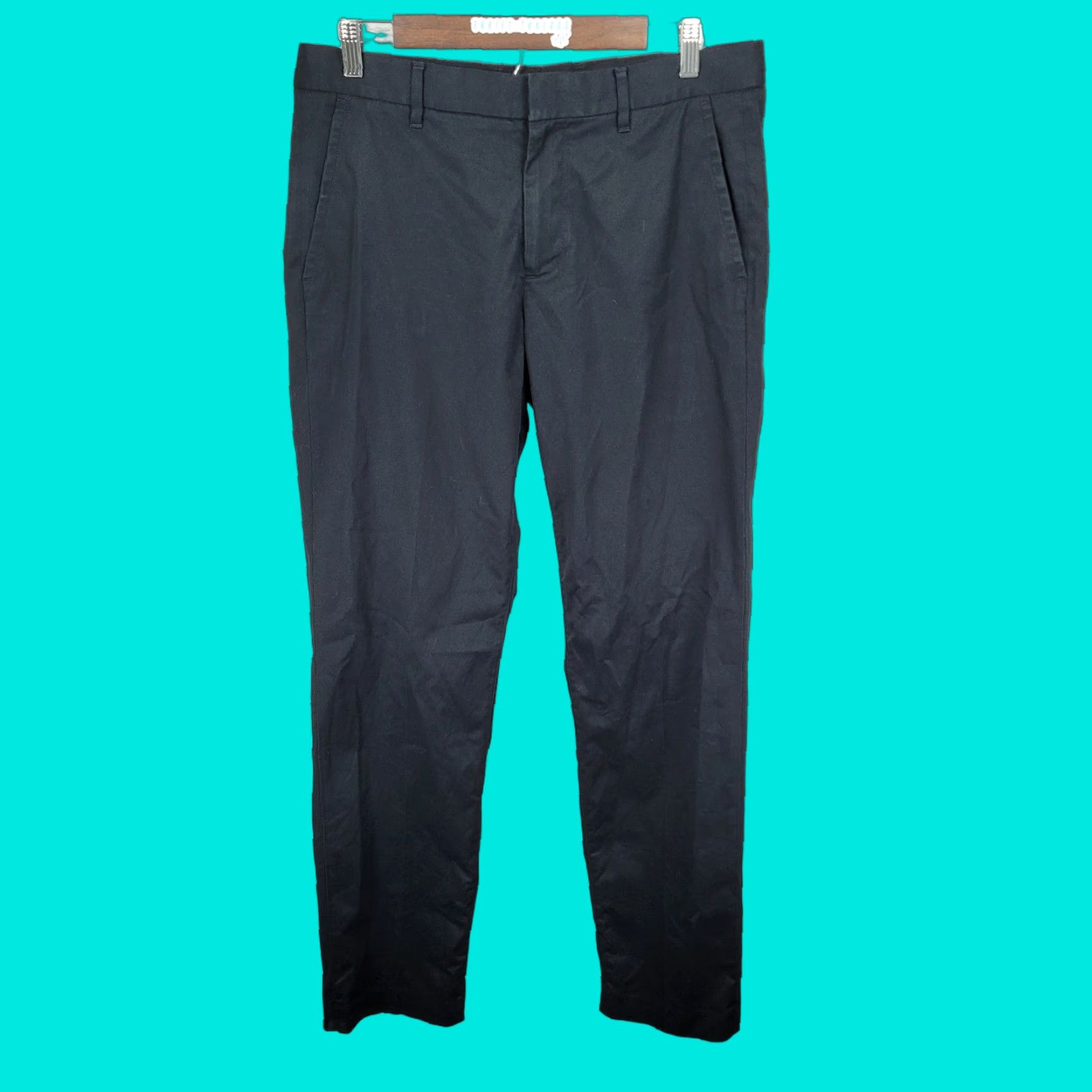 Bonobos Bonobos Pants 32x32 Black Slim Cotton Stretch Chino Flat Front Dress Mens Size US 32 / EU 48 - 1 Thumbnail