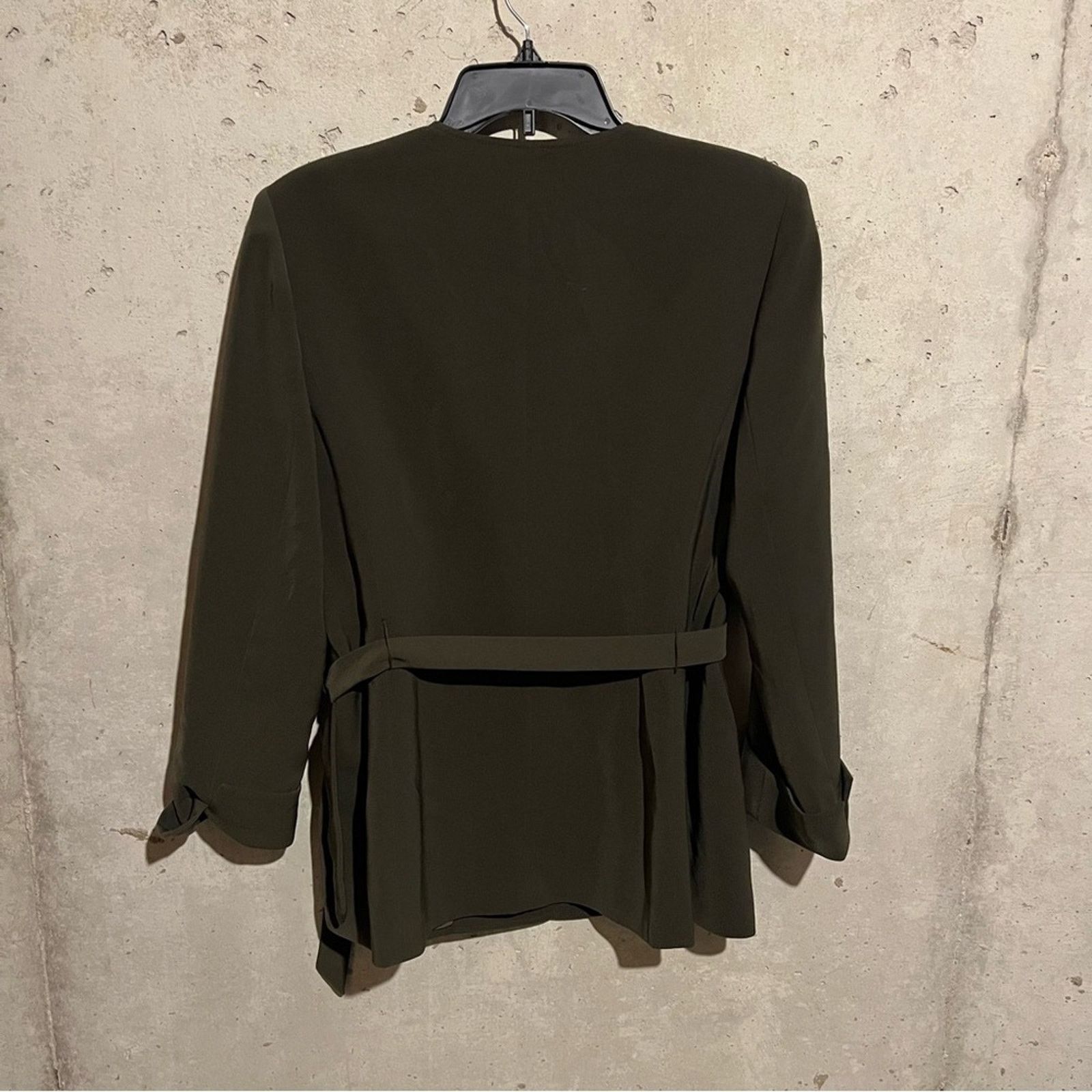 Kasper Kasper Women's Green Wrap around Belted Jacket Blazer 10 Size L / US 10 / IT 46 - 5 Thumbnail