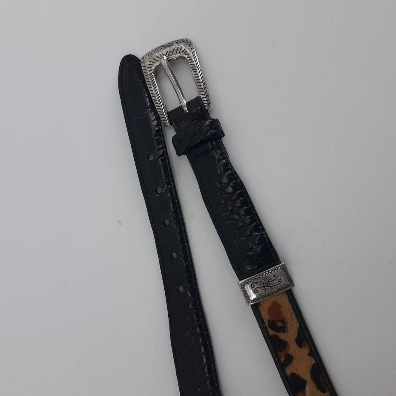 Brighton Vintage Brighton Belt Calf Hair Fur Zebra leopard Croc M Size ONE SIZE - 5 Thumbnail