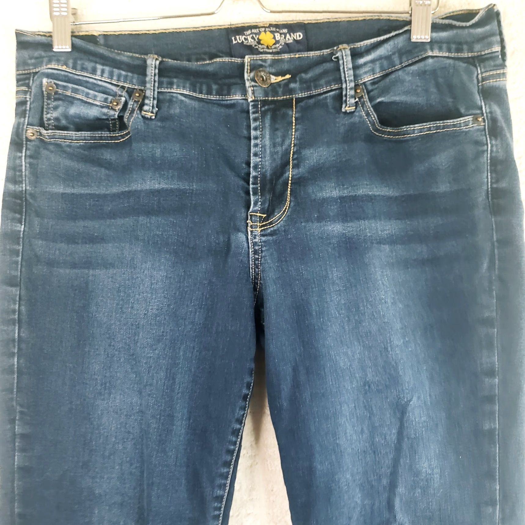 Lucky Brand Lucky Brand Jeans Women 12 Denim Ankle Ultra Low Rise Stretch Blue 29in Inseam Womens Regular Pocket Logo S/L N/A Size 34" / US 12 / IT 48 - 3 Thumbnail