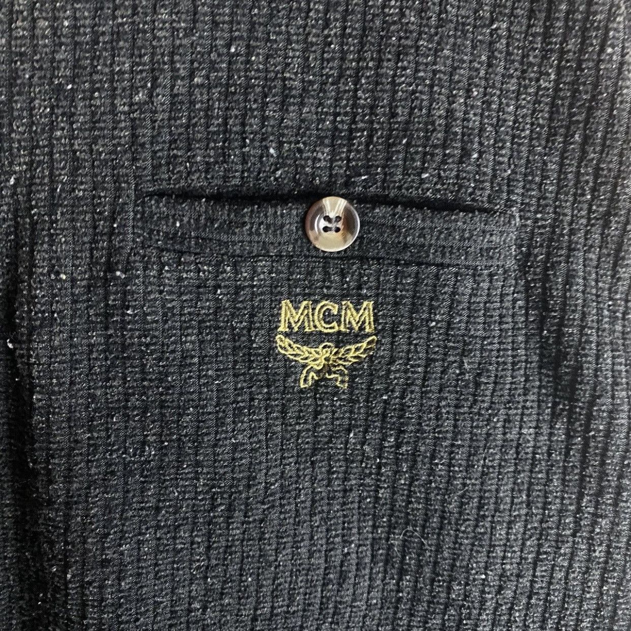 MCM Vintage MCM Logo Pocket Long Sleeve Henley Shirt Black Size US M / EU 48-50 / 2 - 5 Thumbnail