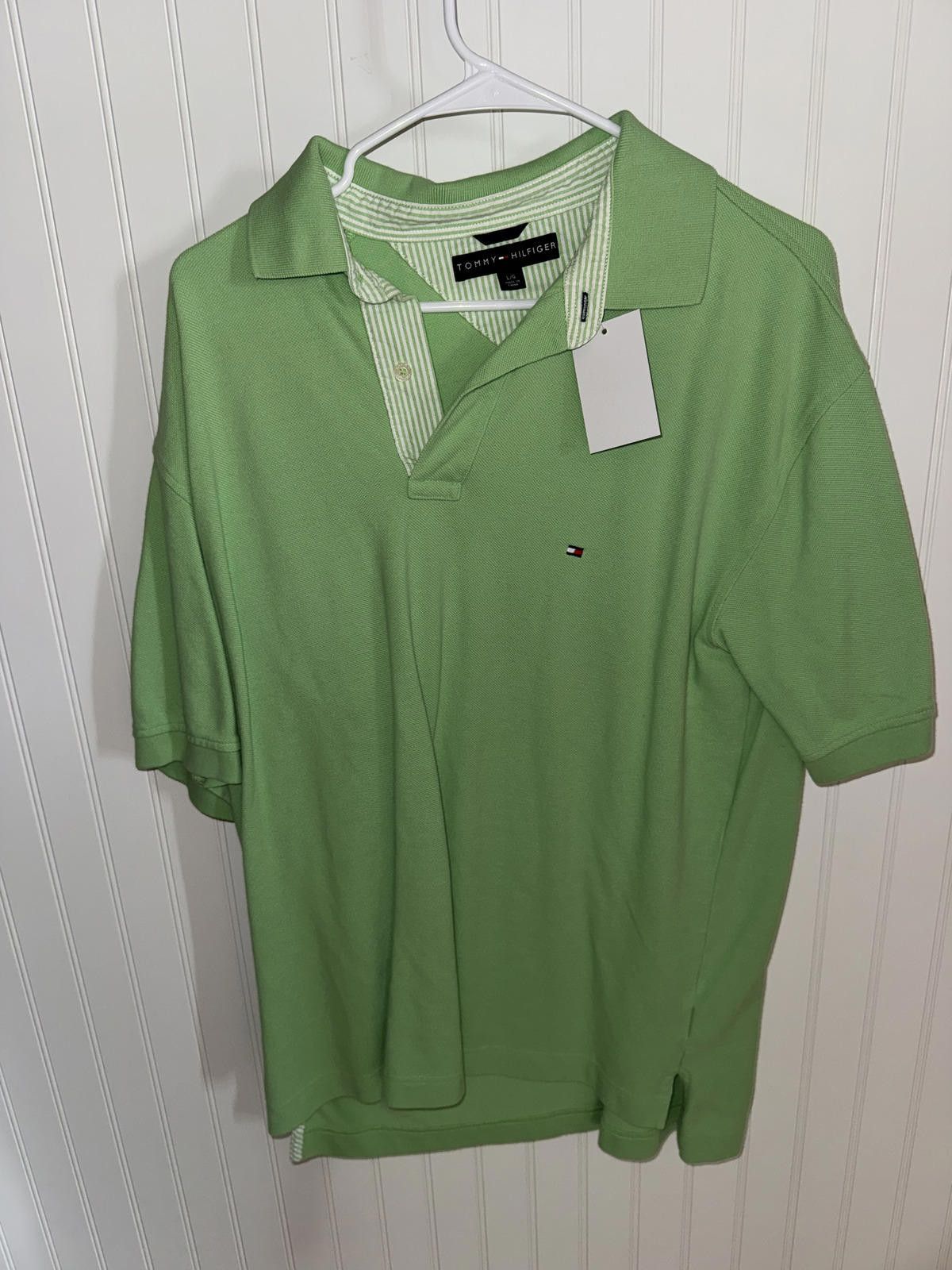 Tommy Hilfiger Tommy Hilfiger Men's Green Polo Shirt Large Size US L / EU 52-54 / 3 - 1 Thumbnail