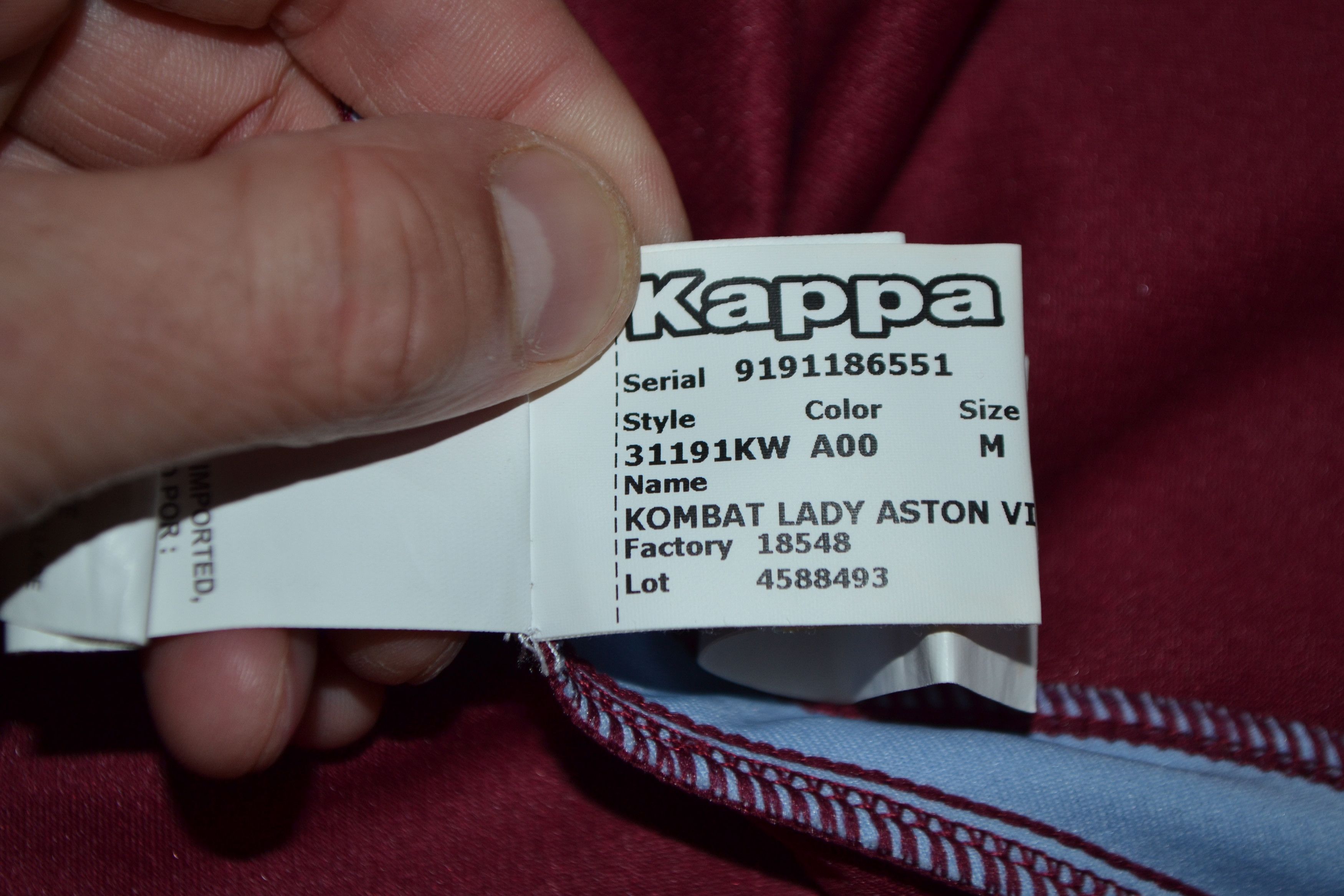 Kappa Aston Villa AUTHENTIC 2021 2022 Home Kit Shirt Soccer Jersey Size M / US 6-8 / IT 42-44 - 7 Thumbnail