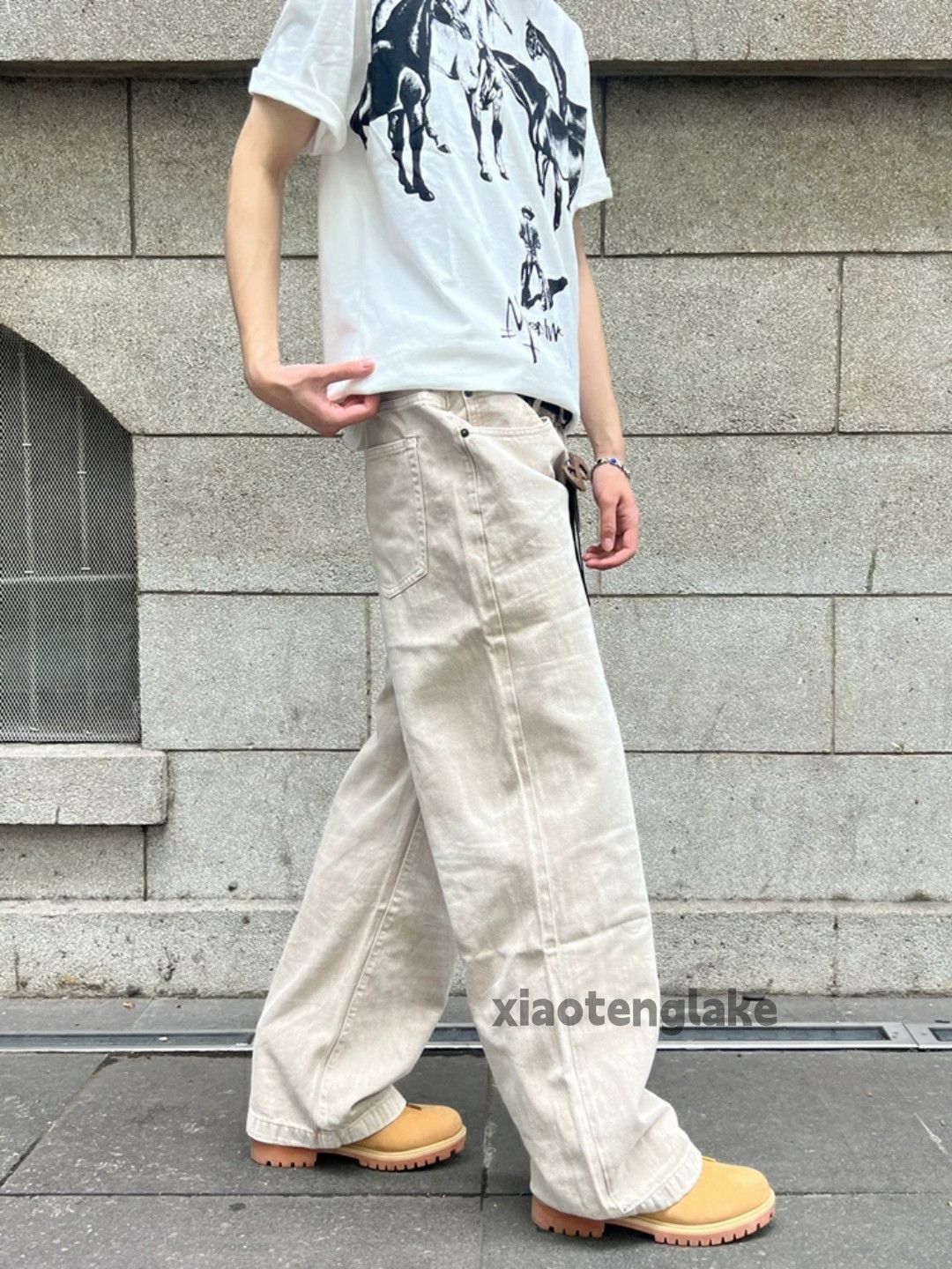 Jean × Vintage washed faded cleanfit yuppie loose baggy jeans Size US 32 / EU 48 - 6 Thumbnail