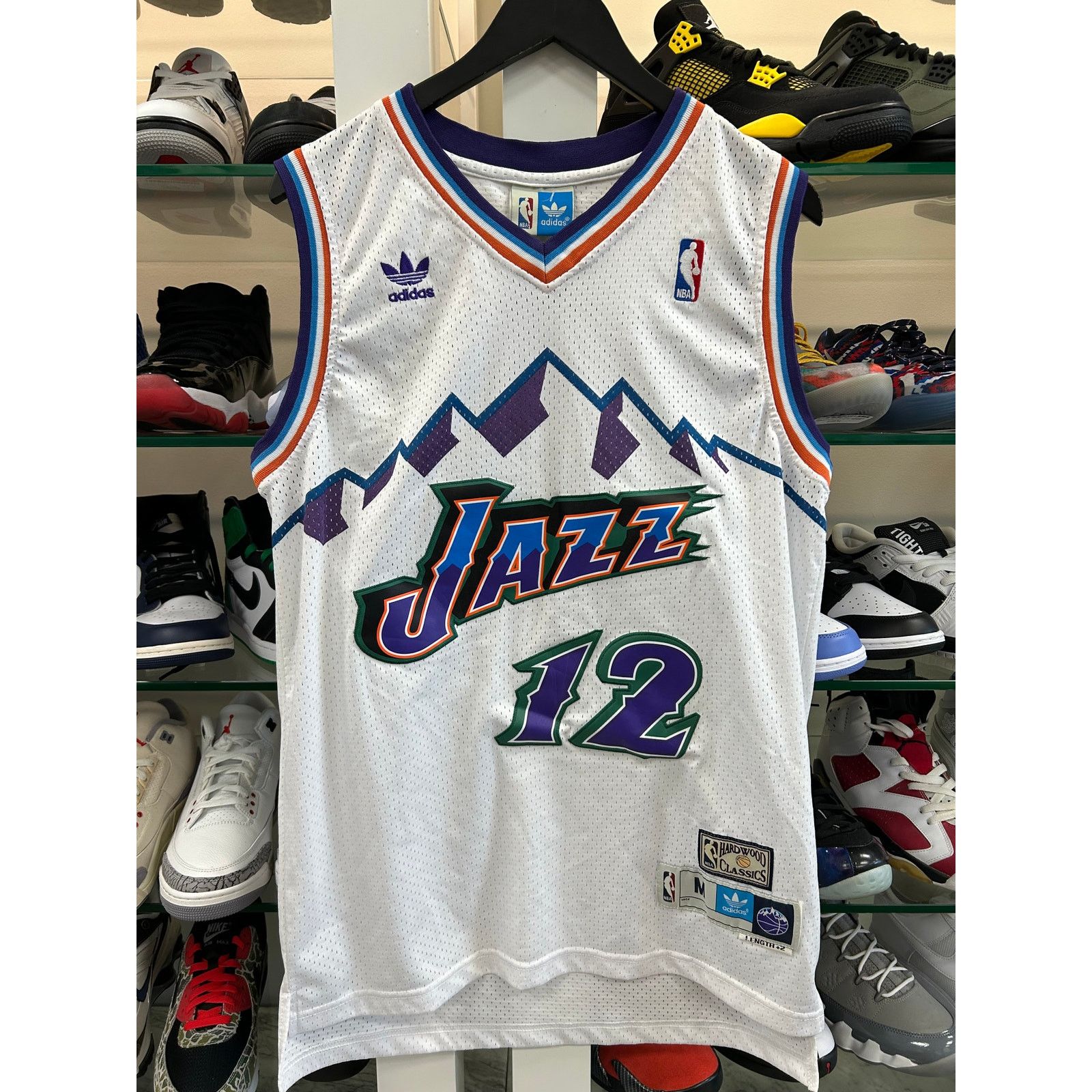 Adidas Utah Jazz John Stockton Hardwood Classics NBA jersey M Size US M / EU 48-50 / 2 - 1 Thumbnail