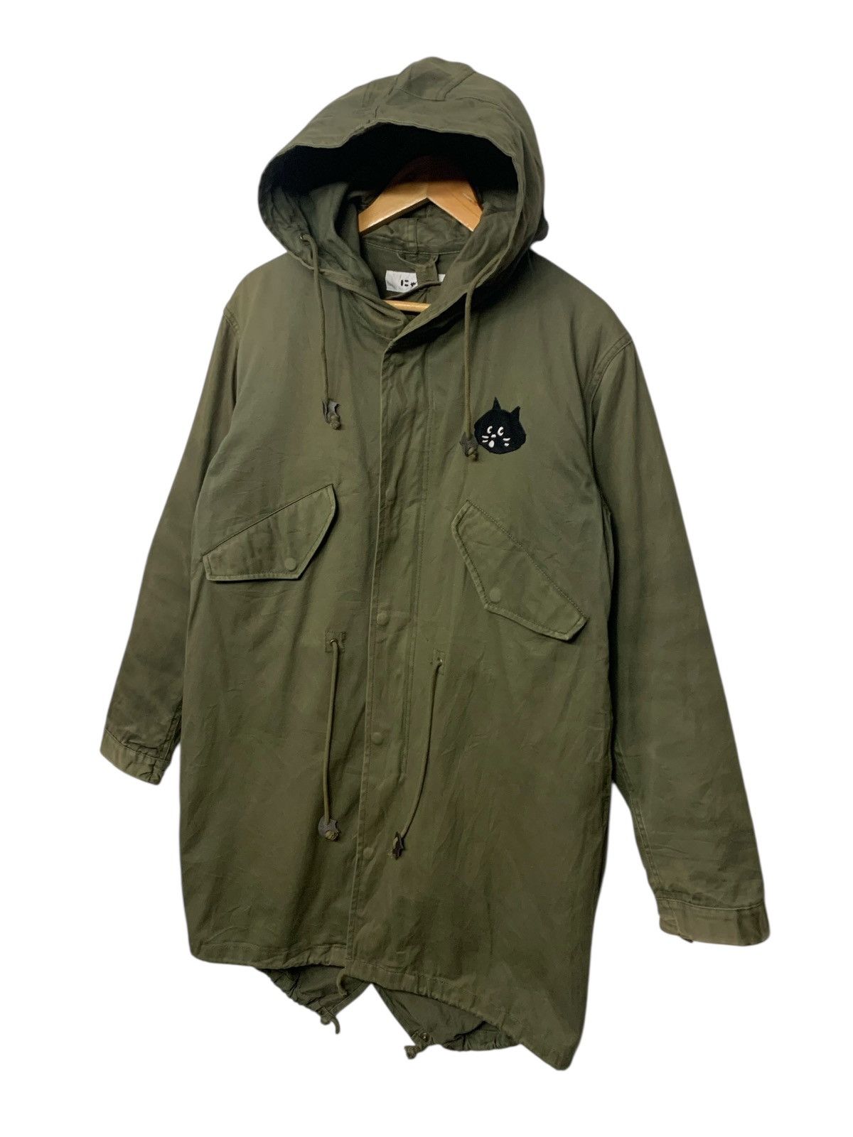 Issey Miyake Rare Ne-Net Issey Miyake Parka Green Army Zipper Down Hoodie Size US M / EU 48-50 / 2 - 2 Thumbnail