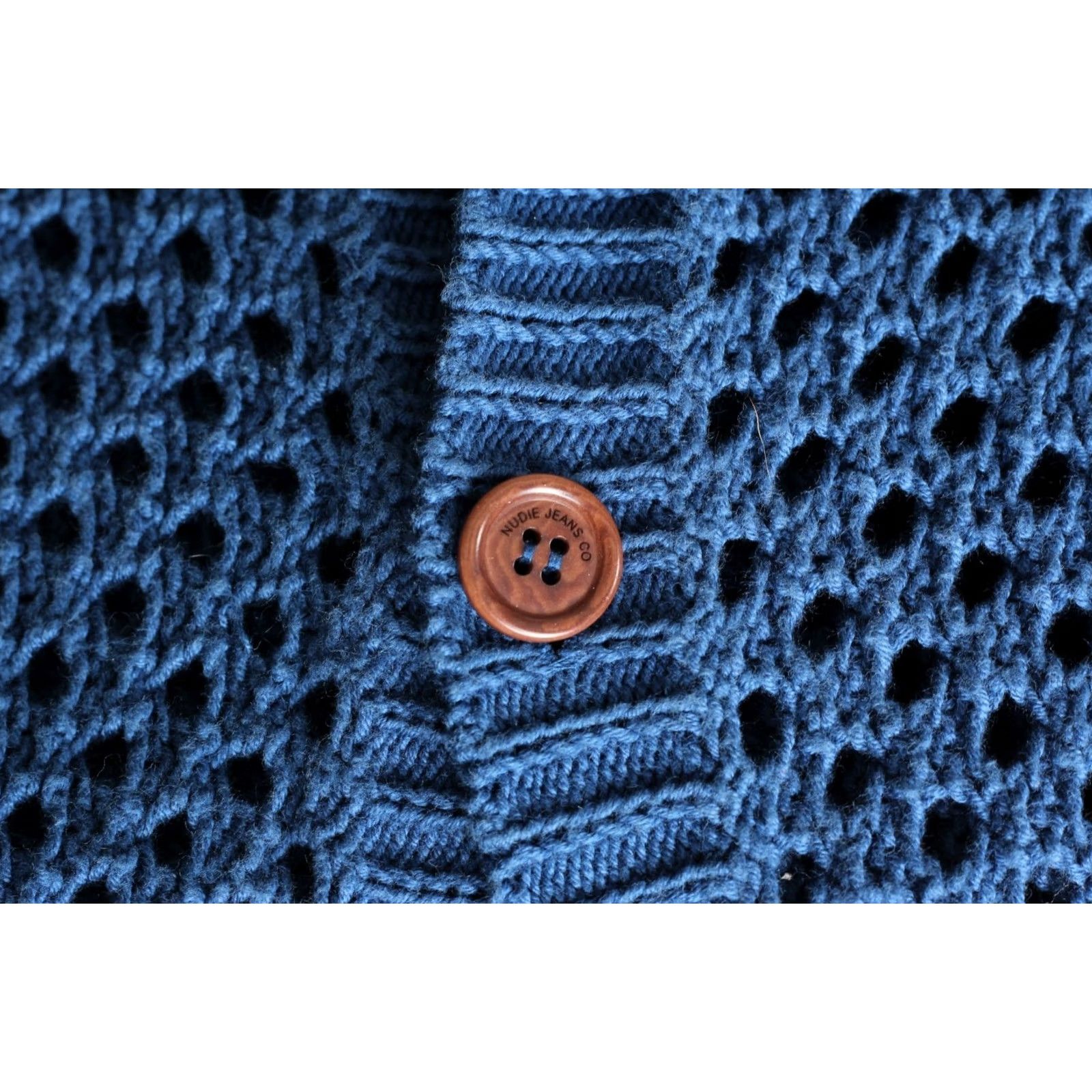 Nudie Jeans NUDIE JEANS FABBE CROCHET Knit Cotton Shirt Men Size M Short Sleeve Blue Size US M / EU 48-50 / 2 - 4 Thumbnail