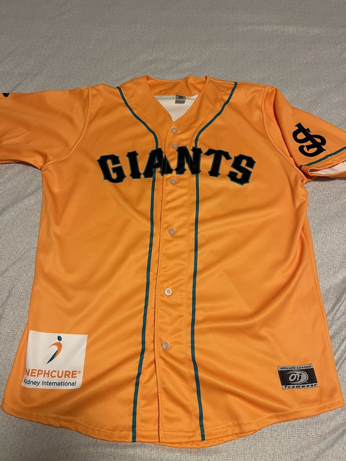 image of Sj Giants Size 48 San Jose Orange Jersey Nephcure Kidney, Men's
