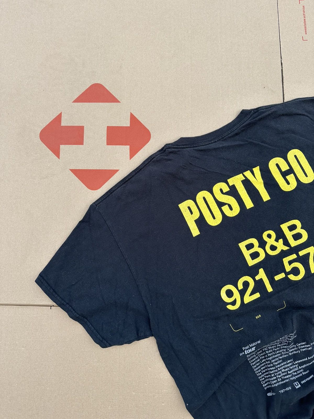 Japanese Brand Post Malone Posty Co 2018 Tour Tee Black B&B L Size US L / EU 52-54 / 3 - 11 Thumbnail