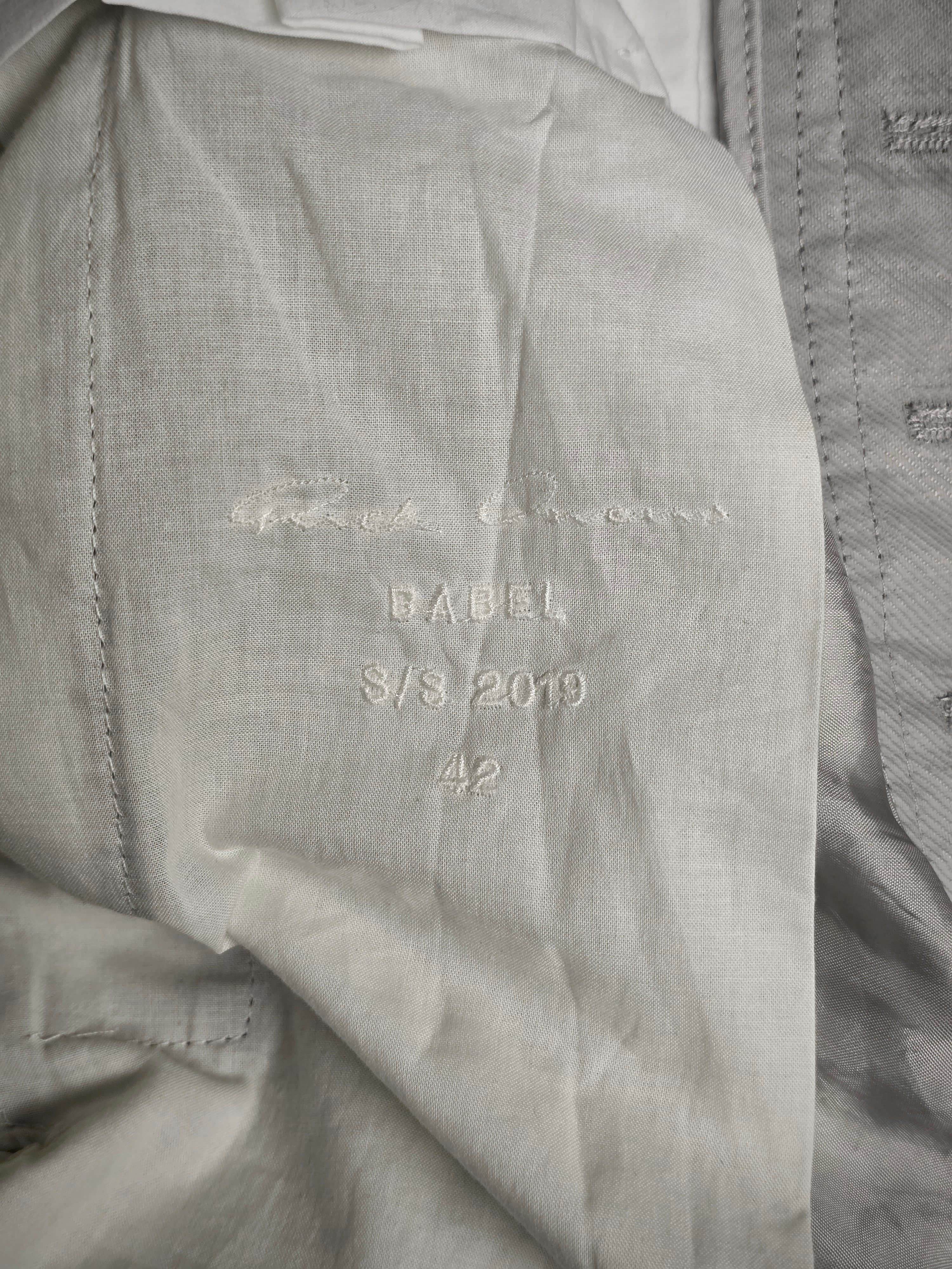 Rick Owens Rick Owens SS19 "BABEL" OYSTER Coated 'Bolans' Crop Pants Size US 36 / EU 52 - 8 Thumbnail
