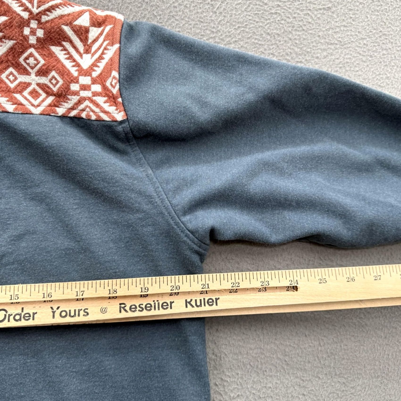 Vintage Howler Bros Hoodie Mens Medium Blue Full Zip Fleece Sweatshirt Aztec Hood Size US M / EU 48-50 / 2 - 4 Thumbnail