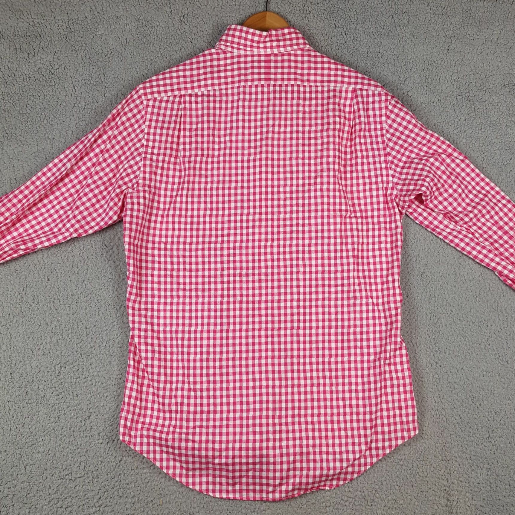 Polo Ralph Lauren VINTAGE Polo Ralph Lauren Men's Button-Up Shirt Long Sleeve Plaid Gingham Pink 90s Classic Preppy Casual Size US M / EU 48-50 / 2 - 5 Thumbnail