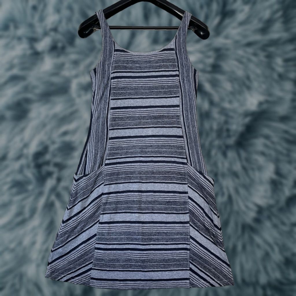 Athleta Athleta Tank Dress Women’s Small Gray & Black Stripe Short Dress S - Colorful Patterns Size S / US 4 / IT 40 - 1 Thumbnail