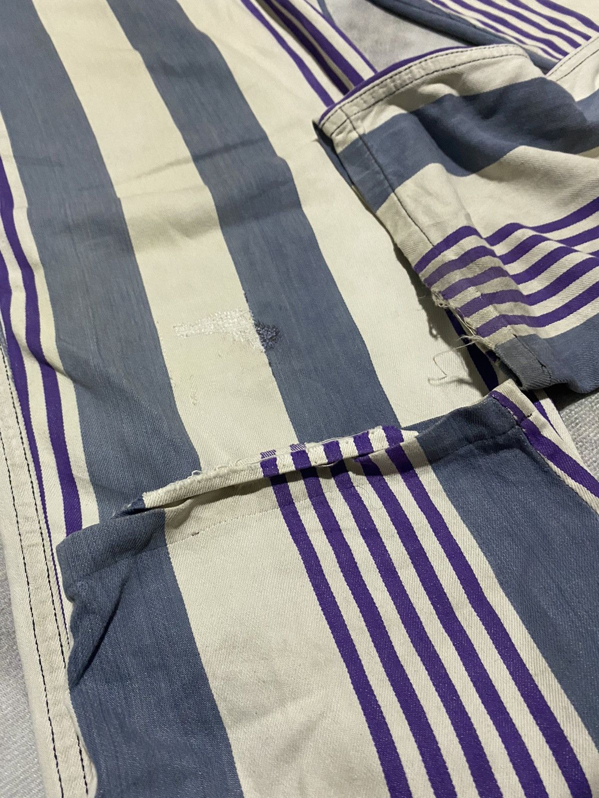 Art Comes First × Marithe + Francois Girbaud × Vintage Vtg 90’s MFG Striped Pattern Baggy Size US 33 - 6 Thumbnail