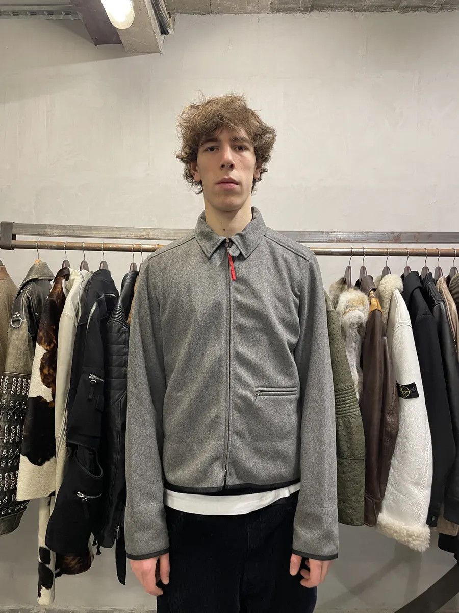 Prada 2000s Prada Wool Minimaliste Grey Jacket Size US L / EU 52-54 / 3 - 4 Thumbnail