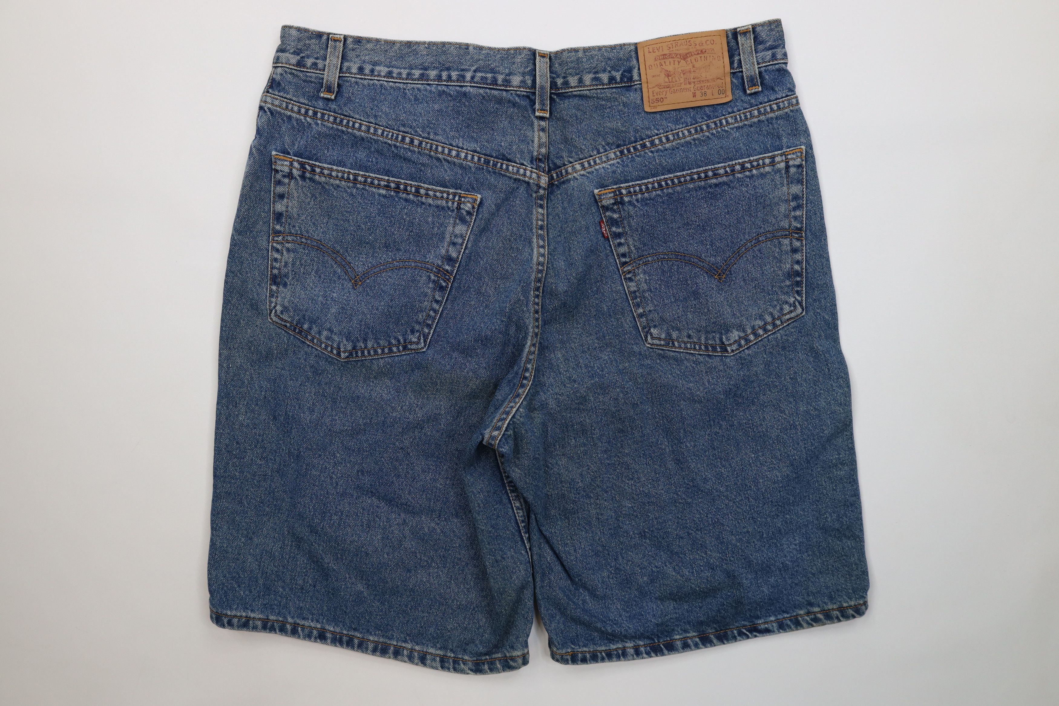 Levi's Vintage 90s Levis 550 Fit Denim Jean Shorts Jorts Blue Size US 38 / EU 54 - 10 Thumbnail