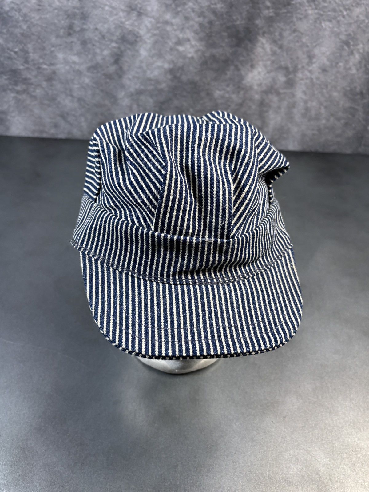Vintage Vintage Hickory Stripe Hat Conductors Cap Engineer Snapback Size ONE SIZE - 13 Thumbnail