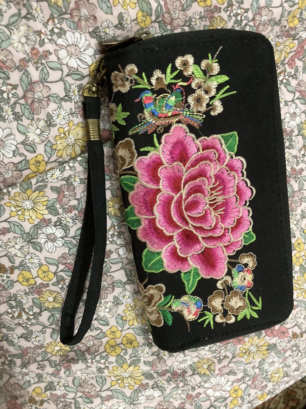 Other Floral embroidered wallet Size ONE SIZE - 2 Thumbnail