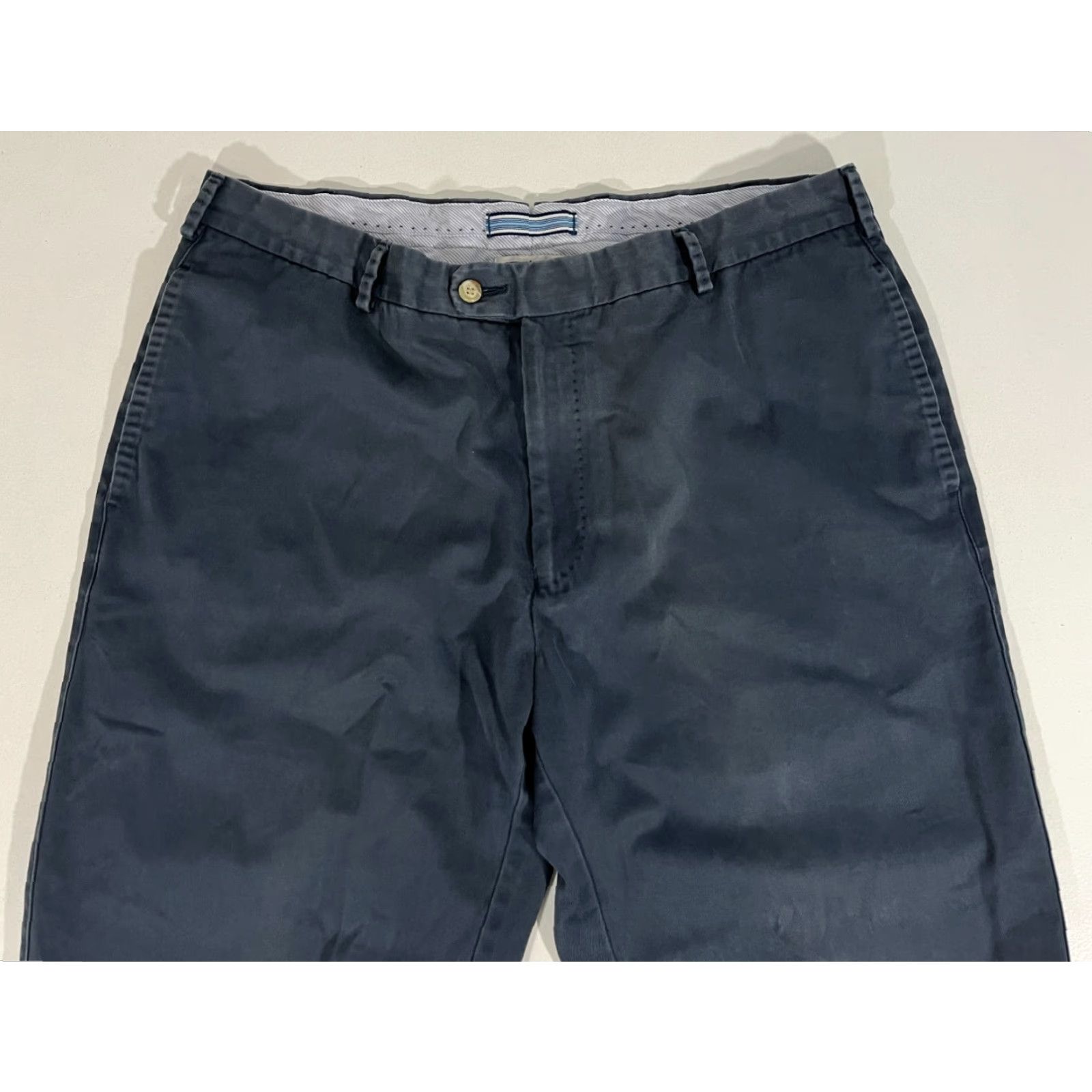 Peter Millar Peter Millar Crown Pima Cotton Chino Pants Navy Men 36x30 Vintage Straight Front Belt Loops Regular Pants Size US 36 / EU 52 - 4 Thumbnail