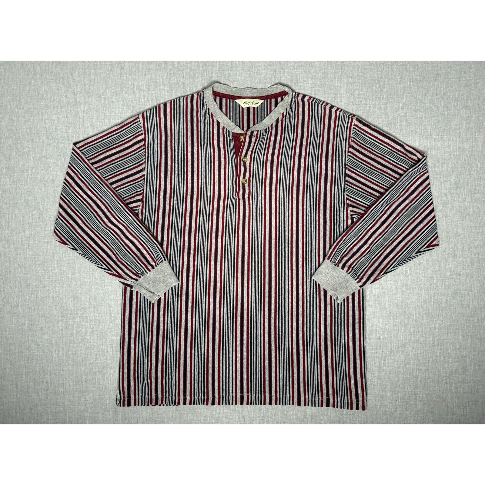 Eddie Bauer Eddie Bauer Striped Henley Button Long Sleeve Shirt Large Size US L / EU 52-54 / 3 - 1 Thumbnail