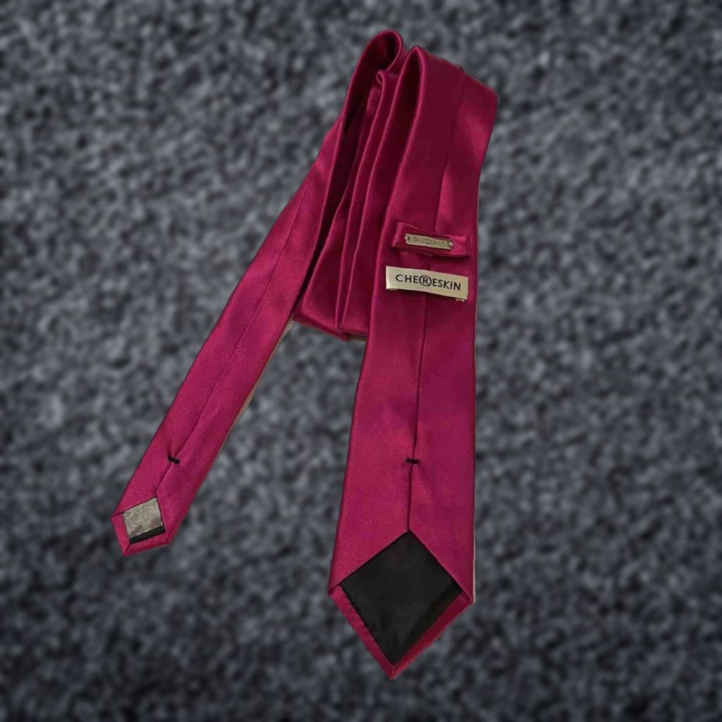 Pinko VINTAGE Chereskin Tie 3 1/8” x 61” Satin Silk Hot Pink Squares Men Adult Size ONE SIZE - 1 Thumbnail