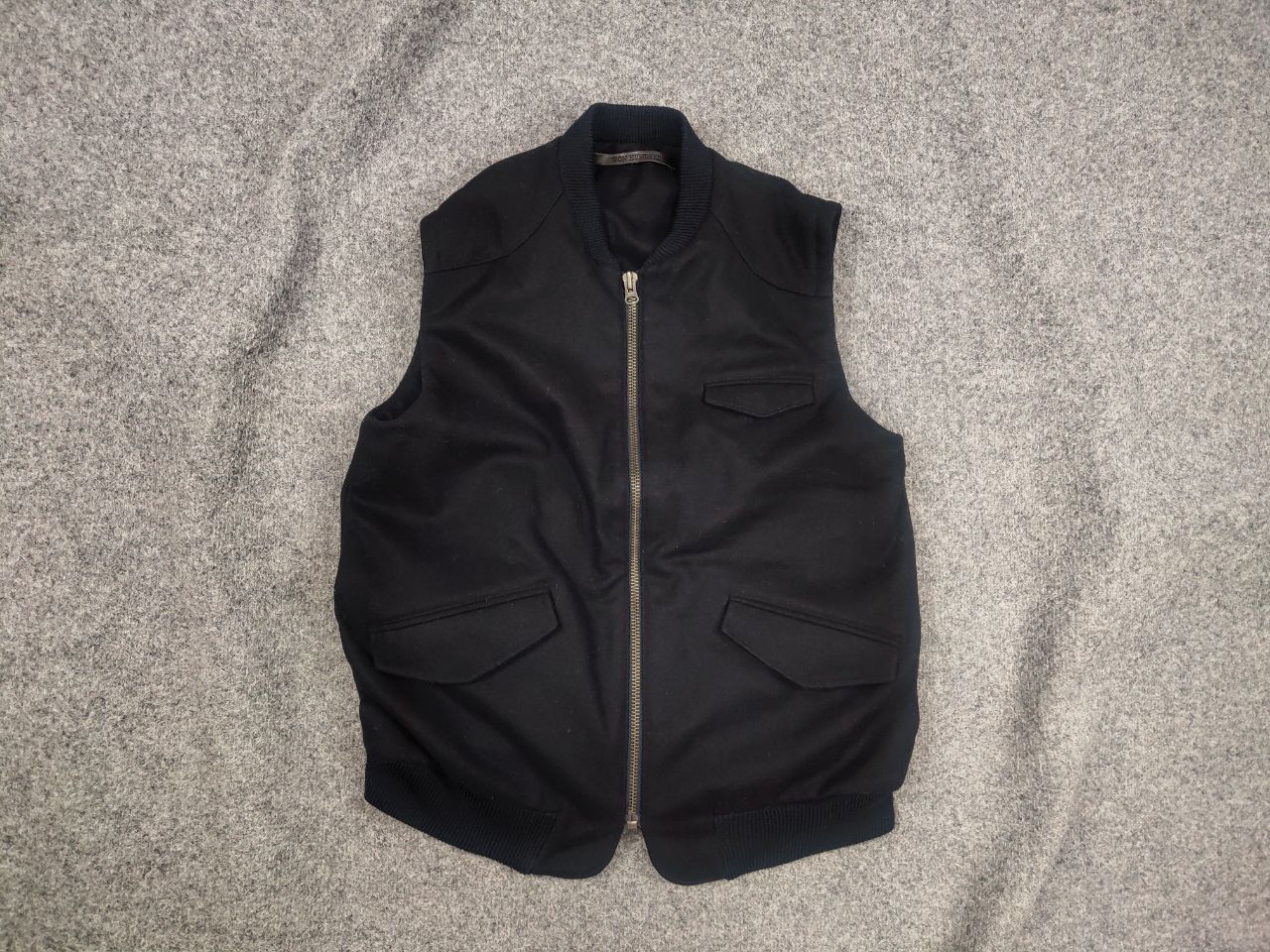 Won Hundred Won Hundred Design Orville Wool Navy Zip pocket vest jacket Size US L / EU 52-54 / 3 - 1 Thumbnail
