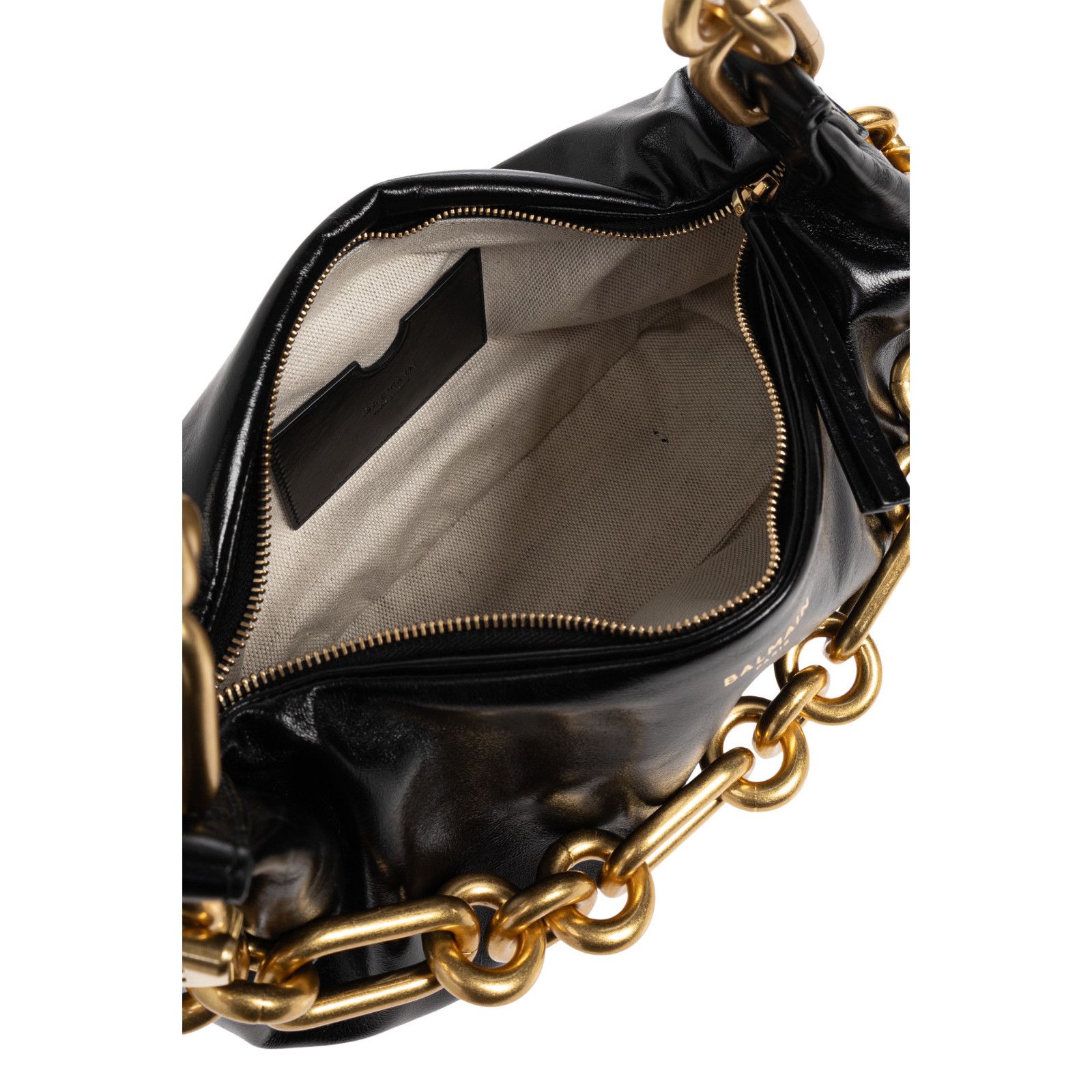 Balmain BALMAIN Sync Medium Black Leather Top Handle Bag New & Authe Size ONE SIZE - 4 Thumbnail