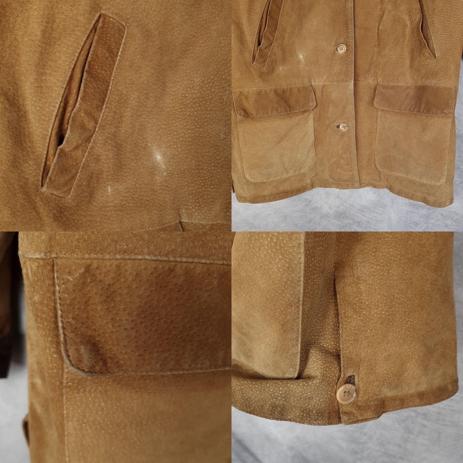 Talbots VINTAGE Talbots Coat Suede Leather Overcoat Women Medium Brown Corduroy Collar Pockets Button Front Size M / US 6-8 / IT 42-44 - 8 Thumbnail