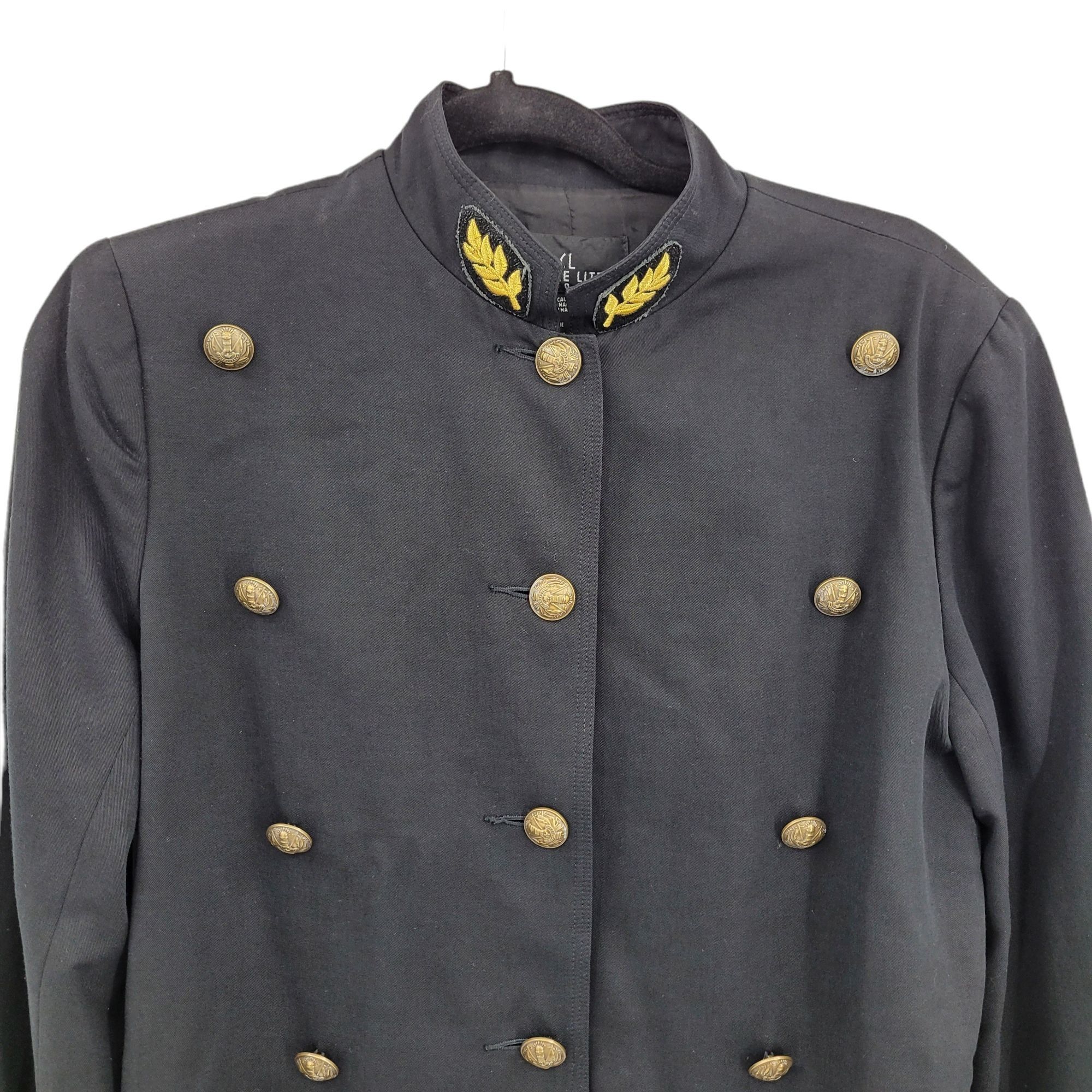 Vintage Vtg 80's Carole Little Blazer Sz S Black Military Warcore St Size S / US 4 / IT 40 - 5 Thumbnail