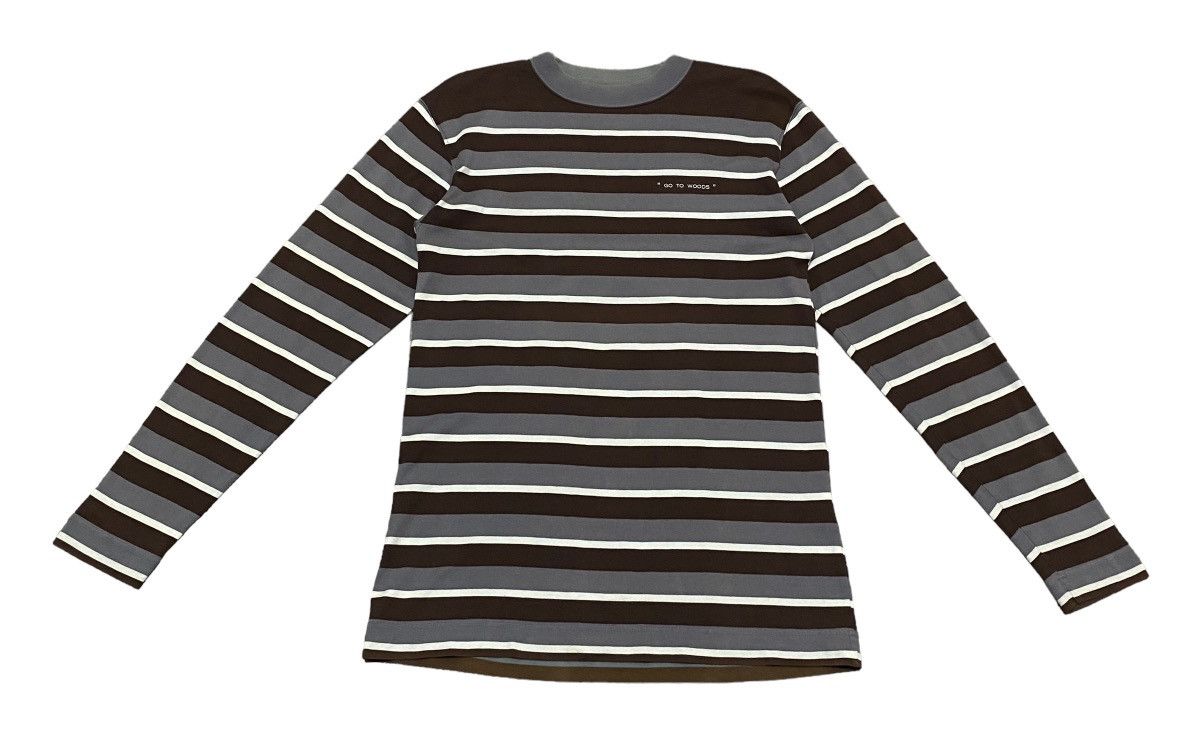 General Research × Japanese Brand × Vintage Vintage General Research "Go To Woods" Stripe T-shirt 2000s Size US M / EU 48-50 / 2 - 1 Thumbnail