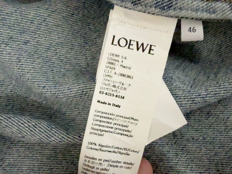 Loewe Loewe size 46 Washed tannin logo tooling jacket Size US S / EU 44-46 / 1 - 7 Thumbnail
