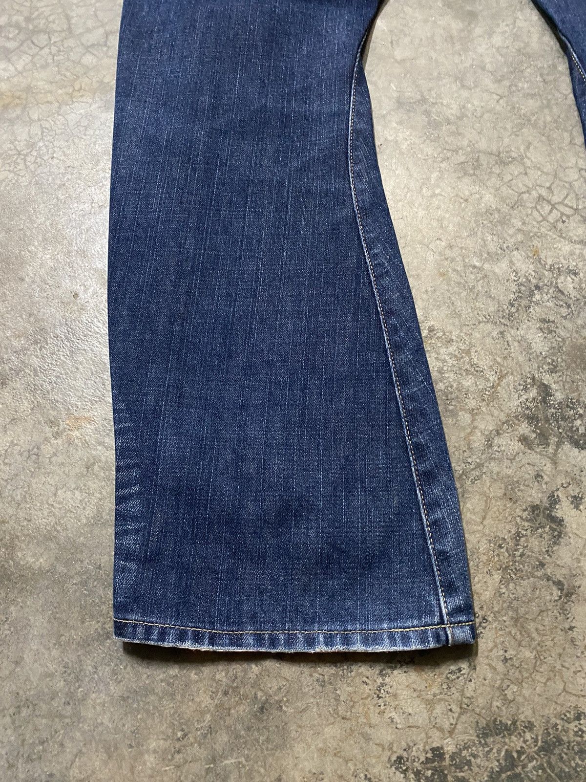 Edwin × Hysteric Glamour × Tornado Mart Baggy Jeans Japanese Edwin Crossbones Distressed Jeans Size US 34 / EU 50 - 2 Thumbnail