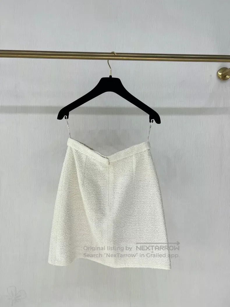 Chanel Chanel Early Spring Station Series White Pocket Skirt Size 42" / US 20 - 4 Thumbnail