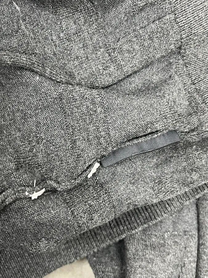 Emporio Armani Emporio Armani Grey Square Wool Sweater Size US M / EU 48-50 / 2 - 9 Thumbnail
