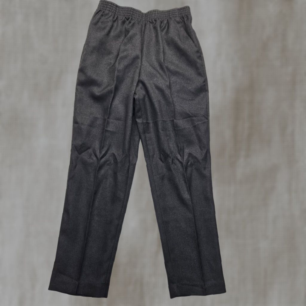 Vintage VINTAGE DonnKenny Classics Solid Dark Gray Dress Pants Women 14 Regular High Rise Straight Gray Classic Pants Womens 14S Size 36" / US 14 / IT 50 - 1 Thumbnail