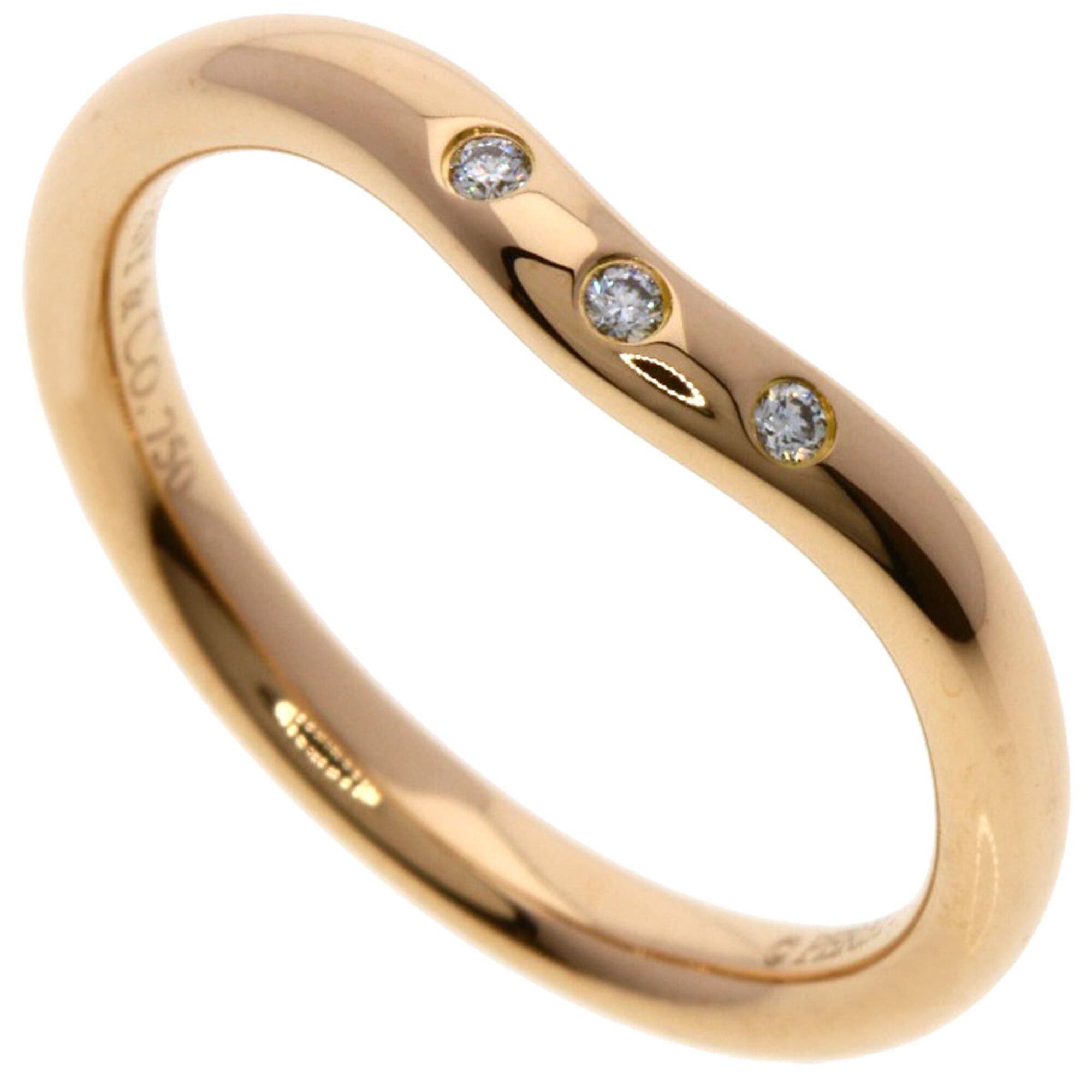 Tiffany & Co. Tiffany & Co. Curved Band 3-Diamond Ring, 18K Pink Gold, Women's. Size ONE SIZE - 1 Thumbnail