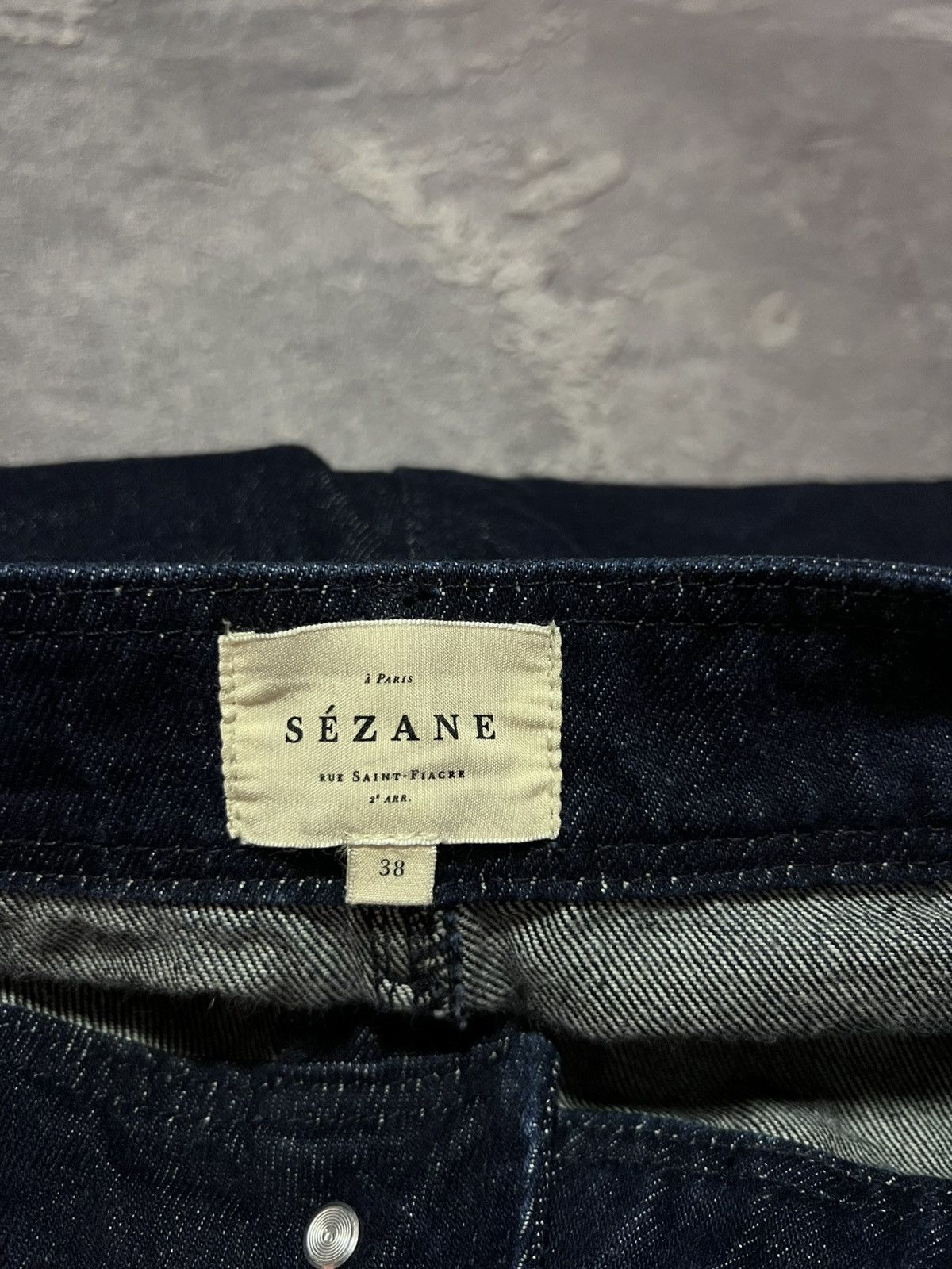 Sezane Sezane Le 70s Trouser Jeans Indigo Washed Designer Pants Size 27" / US 4 / IT 40 - 5 Thumbnail
