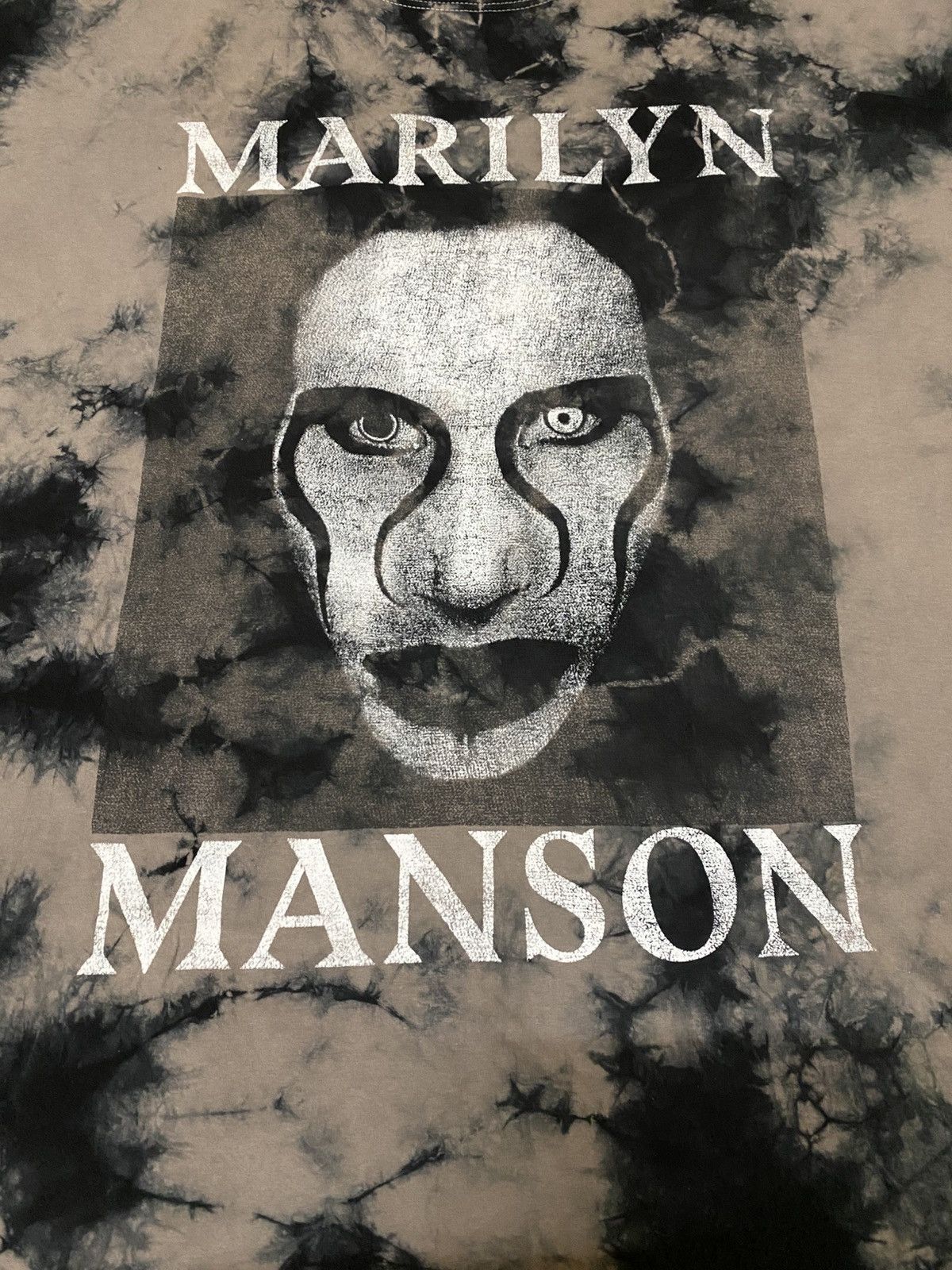 Band Tees × Marilyn Manson Marilyn Manson Fullprint Acidwash T Shirt Size US XL / EU 56 / 4 - 3 Thumbnail