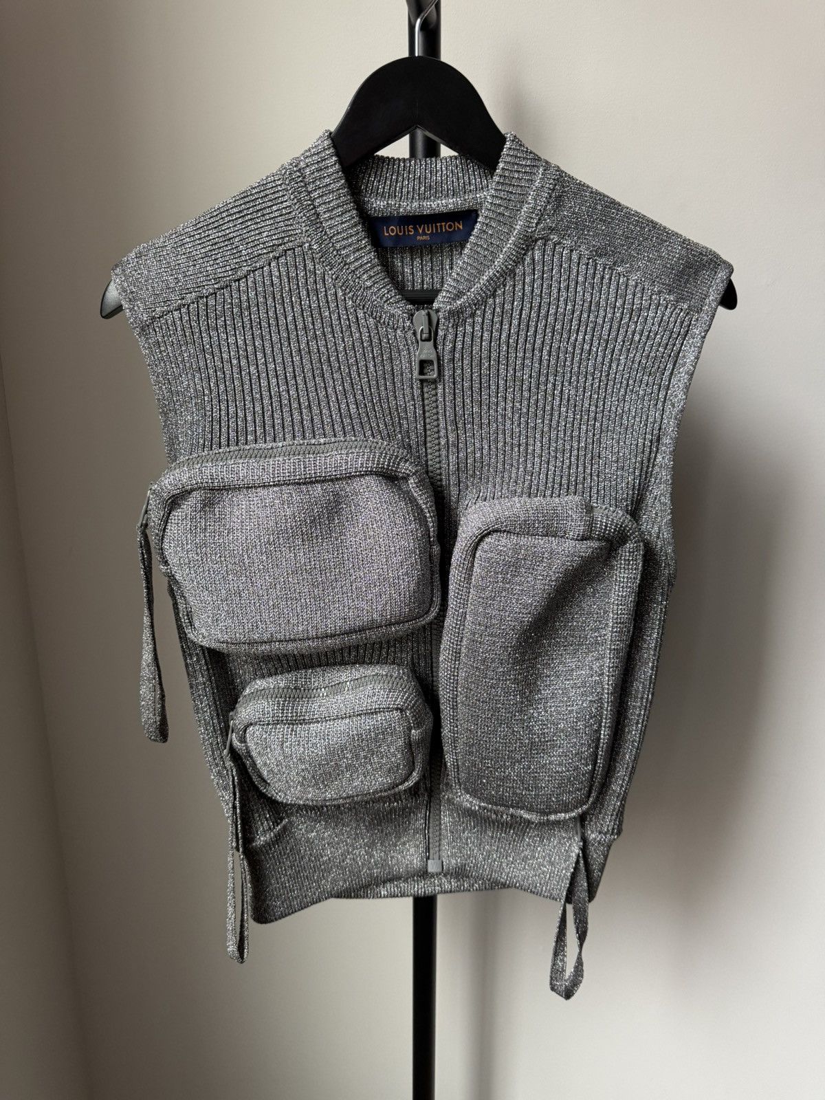 Louis Vuitton Lurex Multi 3D Pocket Gilet Vest Spring 2019 Size US L / EU 52-54 / 3 - 3 Thumbnail